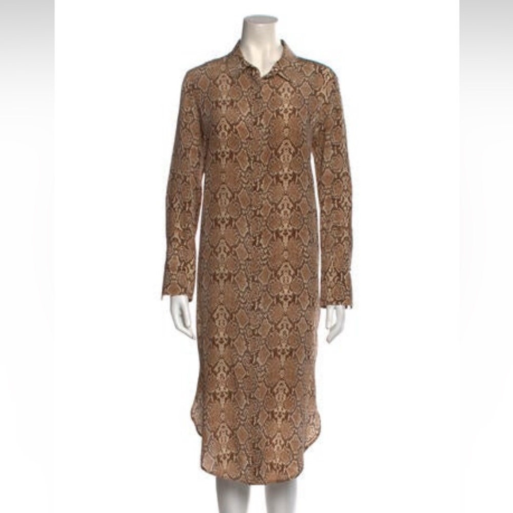 Anine bing silk shirt dress
